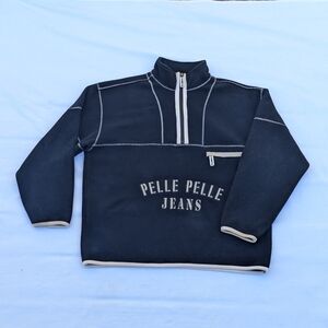 Vintage L/ XL Pelle Pelle Jeans Men's Black Sweater Marc Buchanan